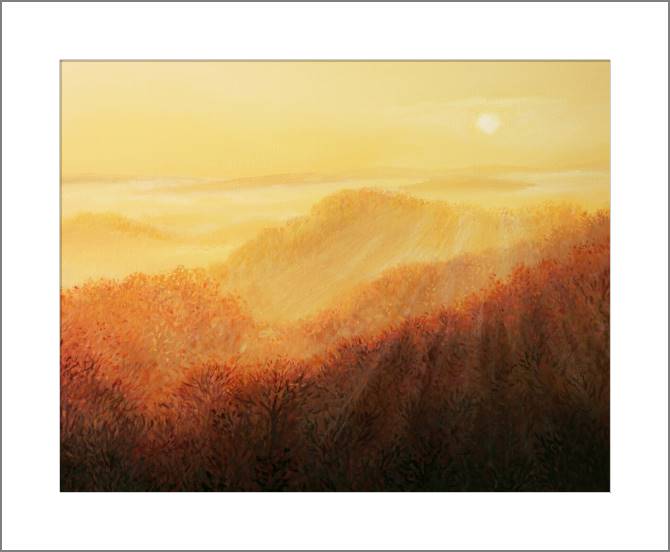 Купить и печать на заказ Картины, фото с паспарту Ласковый рассвет