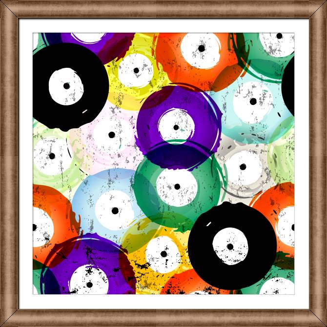 Купить и печать на заказ Картины в рамке, багете Полупрозрачные разноцветные круги