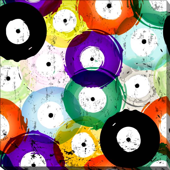 Картины на холсте Translucent colorful circles