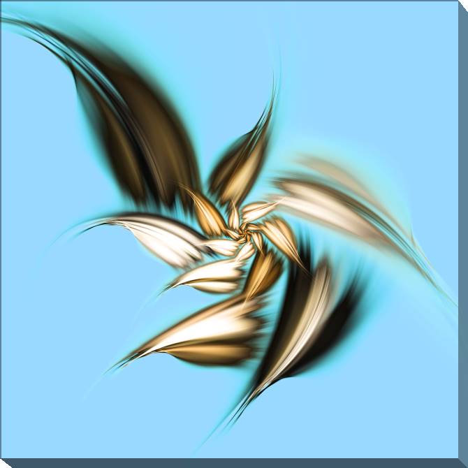 Картины на холсте Fractals on a blue background