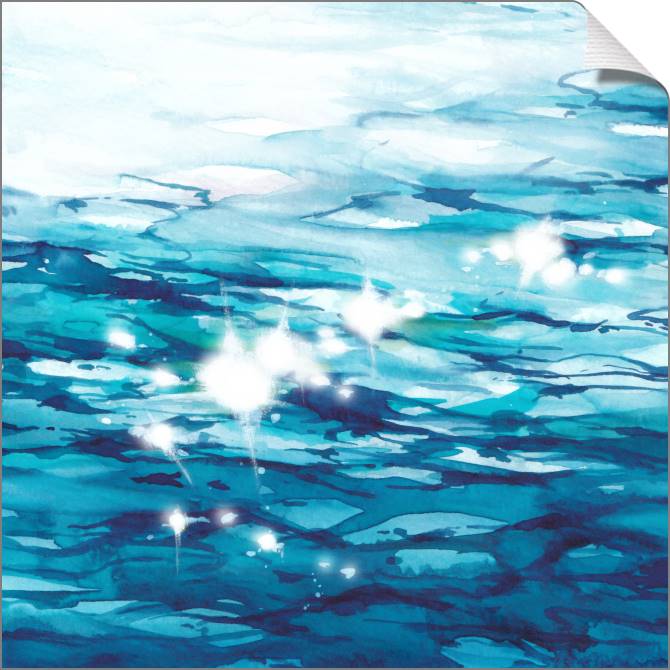 Купить и печать на заказ Картины на холсте Блики на воде акварель