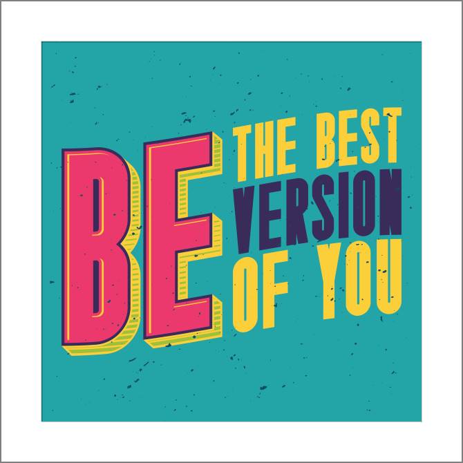 Купить и печать на заказ Картины, фото с паспарту Будь лучшей версией себя