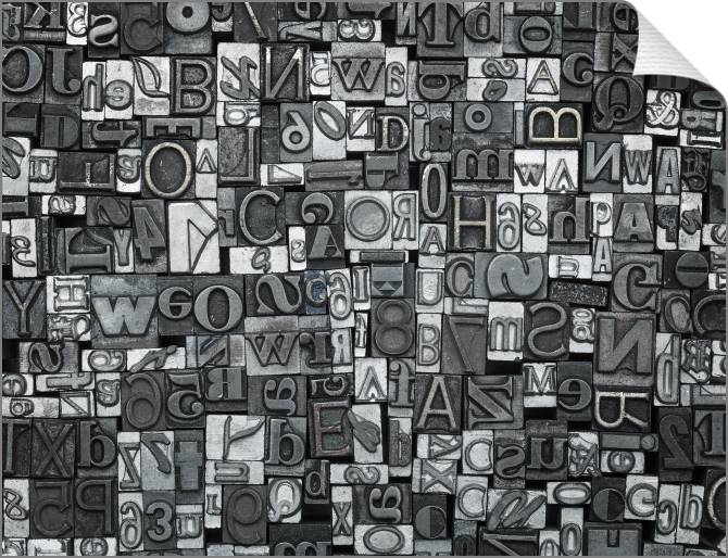 Купить и печать на заказ Картины на холсте Металлические буквы