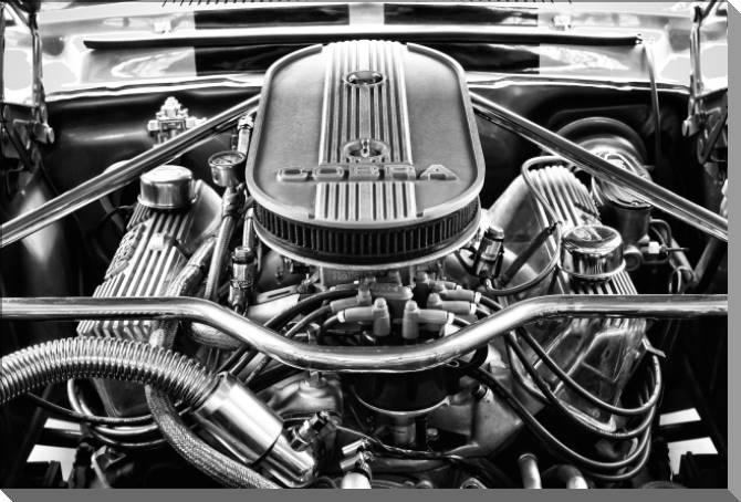 Paintings on plastic, foam cardboard Engine Ford