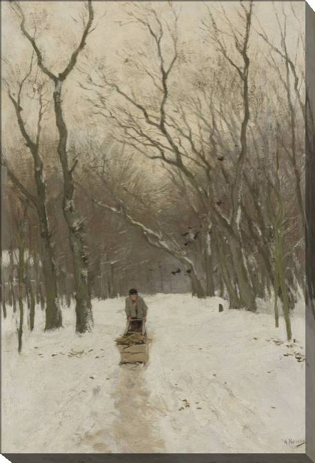 Paintings on canvas Winter in the woods Scheveningse (Anton Mauve)