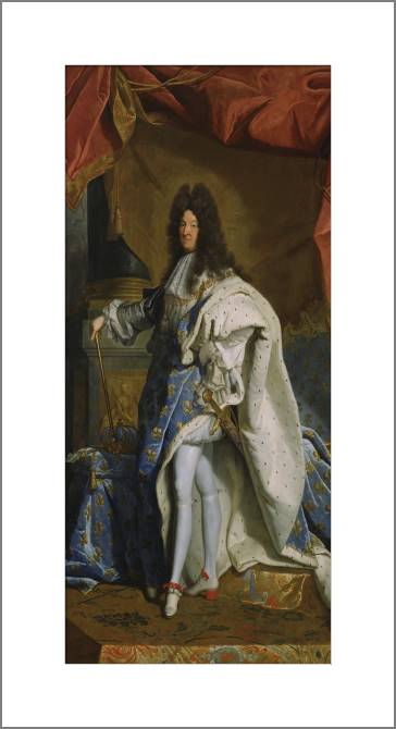 Купить и печать на заказ Картины, фото с паспарту Портрет Людовика XIV