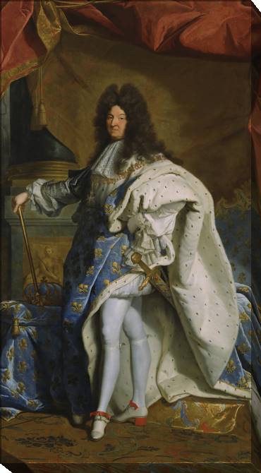 Картины на холсте Portrait of Louis XIV (Hyacinthe Rigaud)