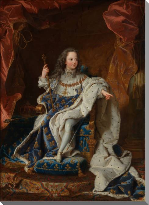 Paintings on plastic, foam cardboard Portrait of Louis XV (Hyacinthe Rigaud)