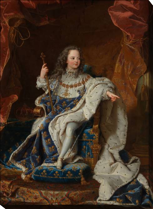 Картины на холсте Portrait of Louis XV (Hyacinthe Rigaud)