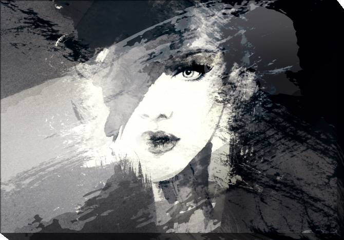 Paintings on canvas Black-and-white art female face