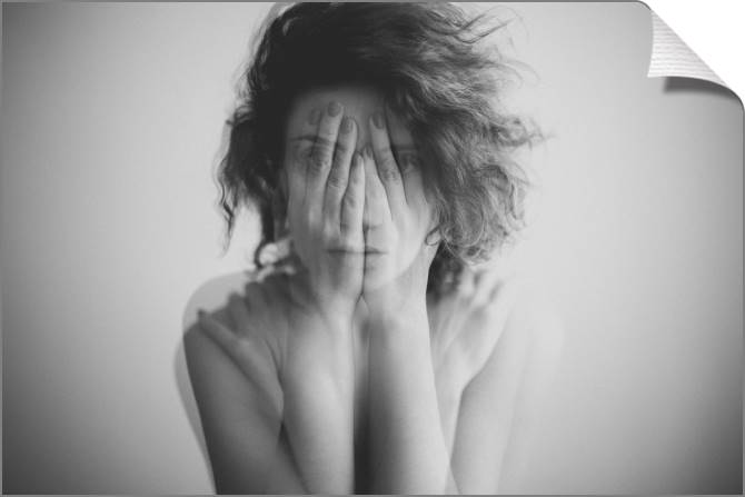 Купить и печать на заказ Картины на холсте Двойная экспозиция портрет девушки