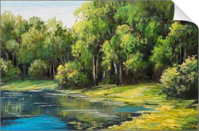 Купить и печать на заказ Картины на холсте Пышный лес