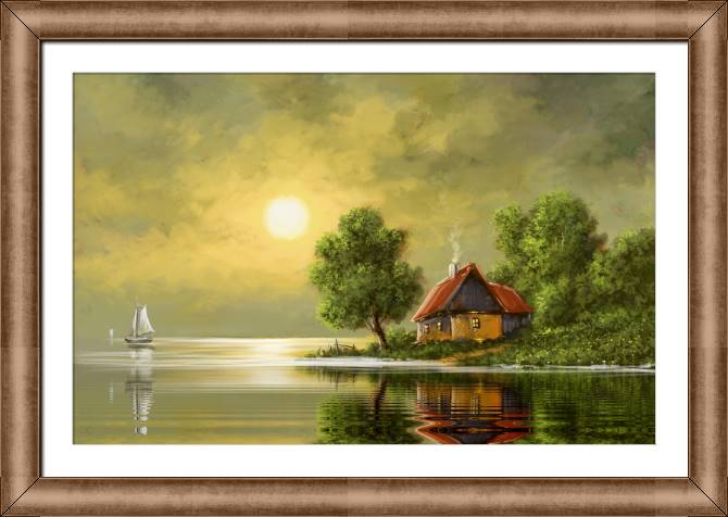 Картины в рамке, багете Rural landscape