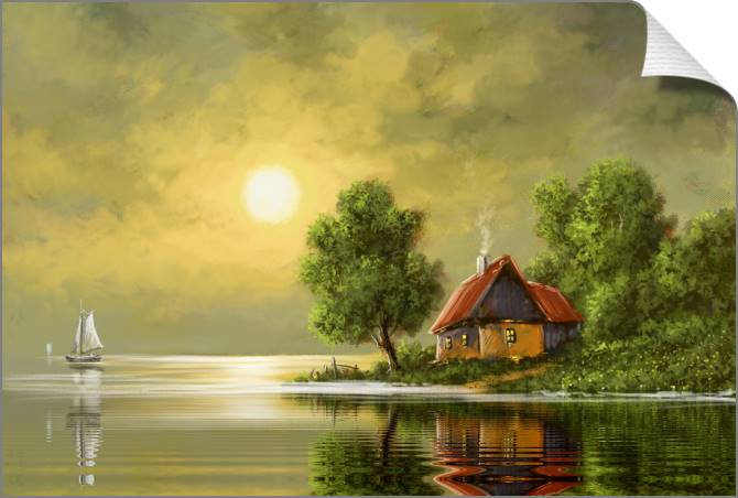 Paintings on canvas Rural landscape