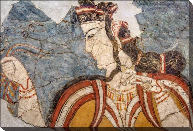 Paintings on canvas Ancient Greek fresco women