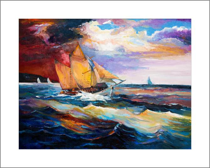 Paintings, photos from Passepartout The sailboat and the sea
