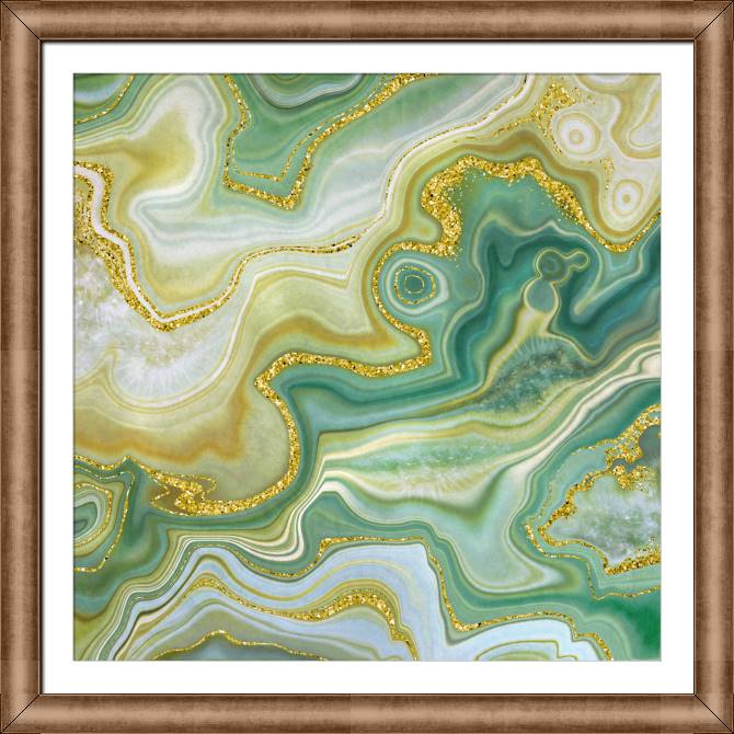 Картины в рамке, багете Green onyx