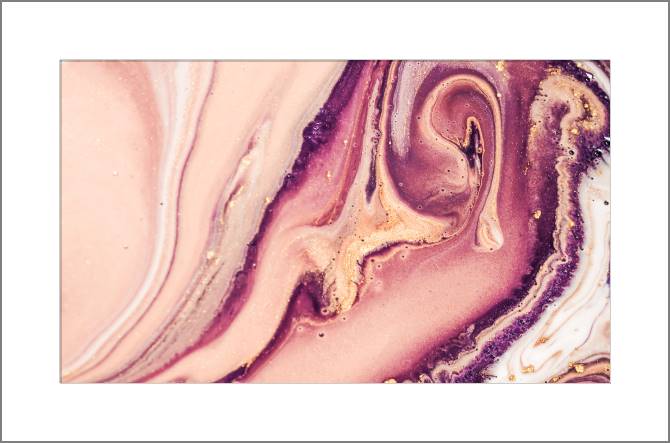 Paintings, photos from Passepartout Pink streaks of gold