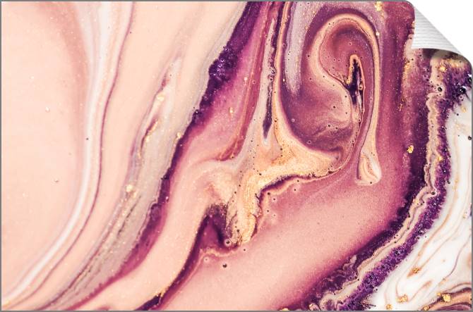 Купить и печать на заказ Картины на холсте Розовые разводы с золотом