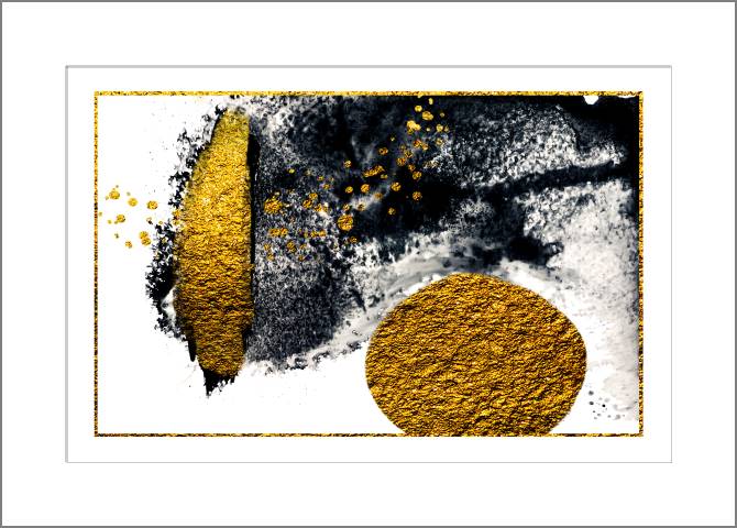 Paintings, photos from Passepartout Textured gold spots