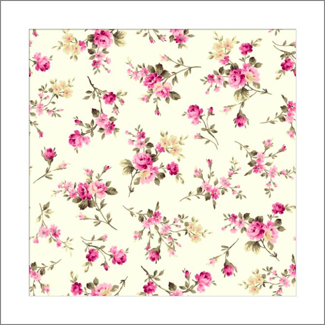 Купить и печать на заказ Картины, фото с паспарту Узор из цветов на бежевом