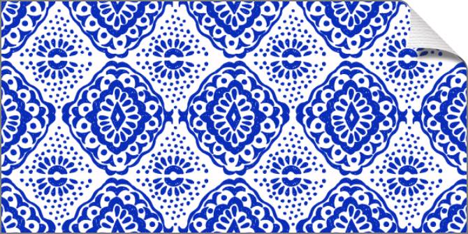 Купить и печать на заказ Картины на холсте Рисованные синие узоры