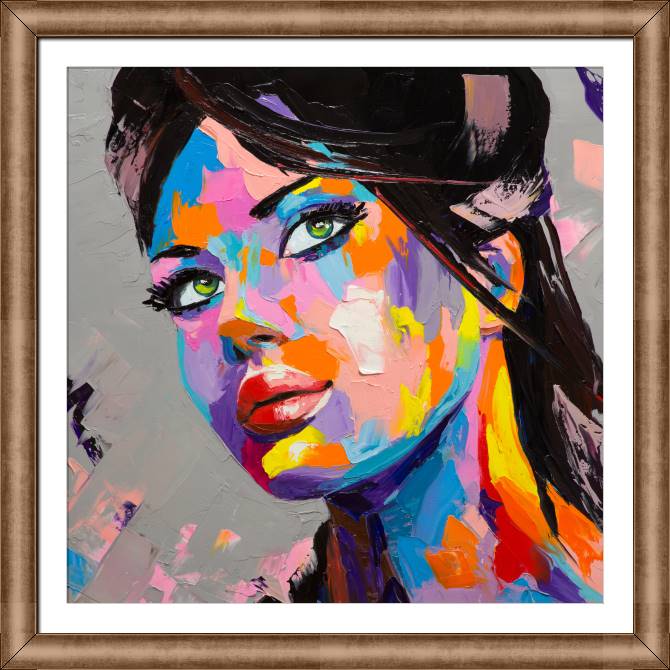 Картины в рамке, багете A series of mixed emotions female портрет_2