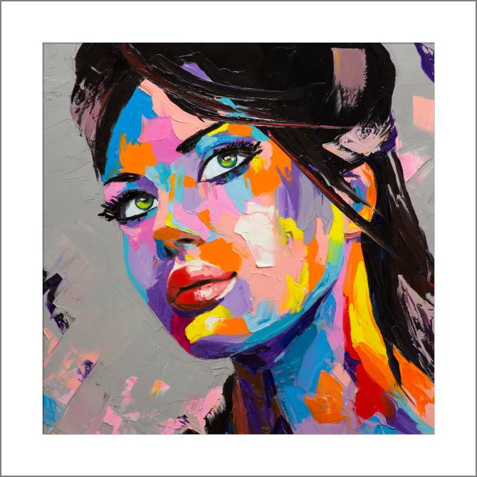 Купить и печать на заказ Картины, фото с паспарту Портрет девушки