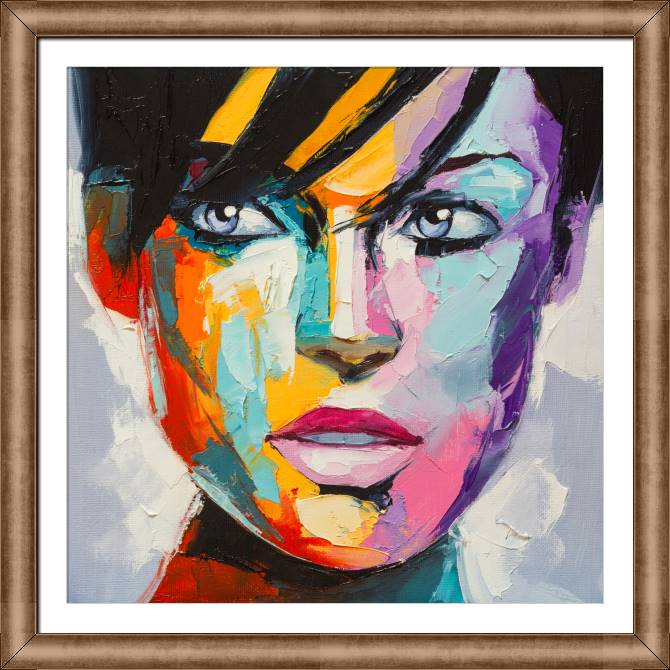 Картины в рамке, багете A series of mixed emotions female портрет_5