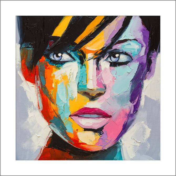 Купить и печать на заказ Картины, фото с паспарту Радужный портрет