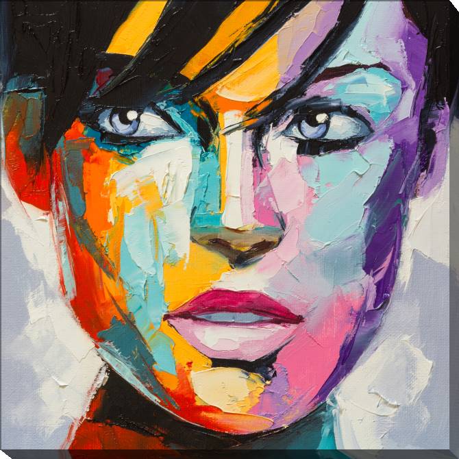 Купить и печать на заказ Картины на холсте Радужный портрет