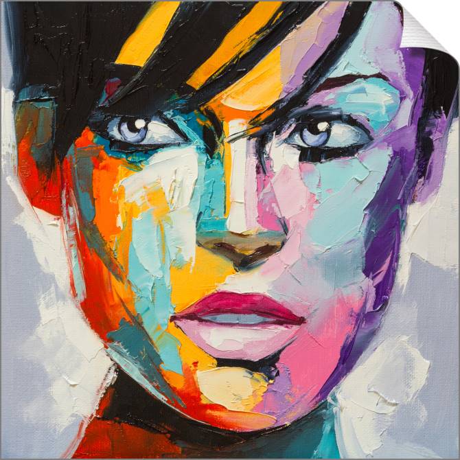 Купить и печать на заказ Картины на холсте Радужный портрет