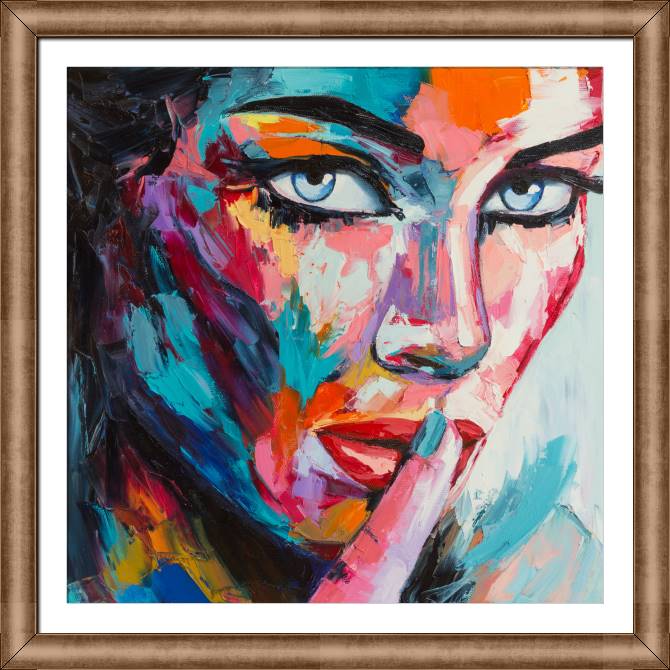 Картины в рамке, багете A series of mixed emotions female портрет_6