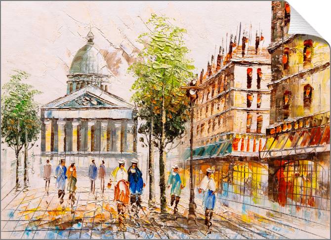 Купить и печать на заказ Картины на холсте Прогулка по Парижу