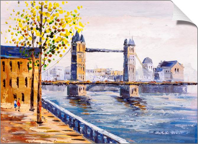 Купить и печать на заказ Картины на холсте Вид на Тауэрский мост