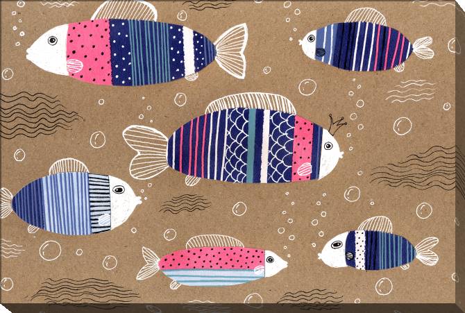 Картины на холсте Fish striped
