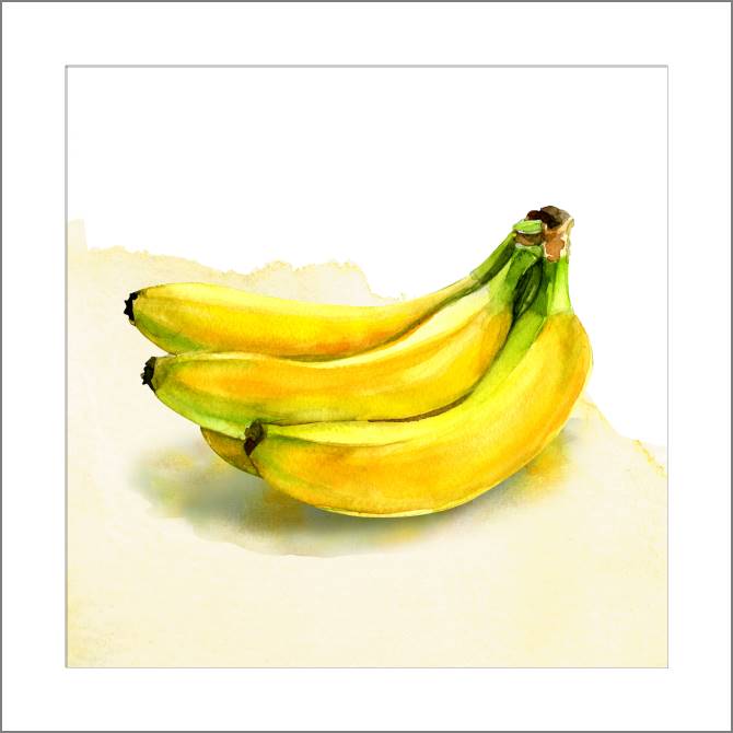 Картины, фото с паспарту Series fruit акварель_2