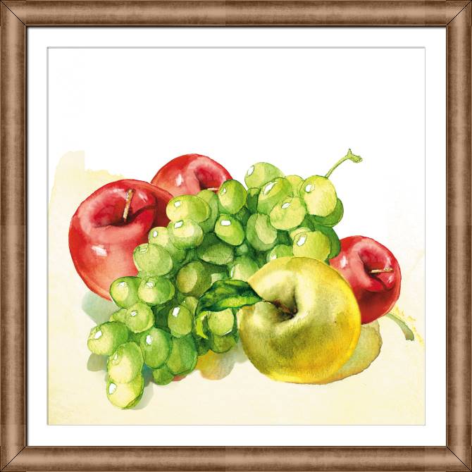 Картины в рамке, багете Series fruit акварель_3