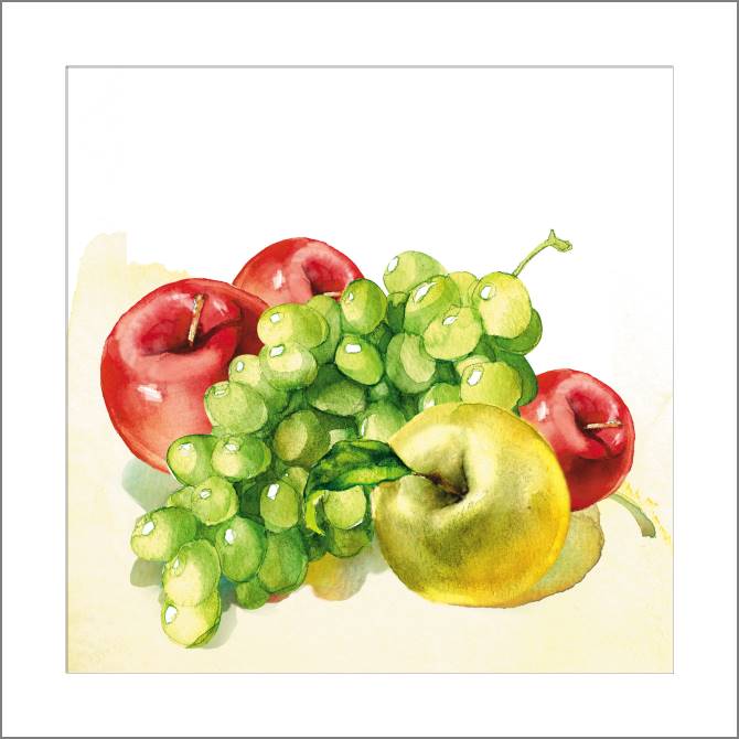 Paintings, photos from Passepartout Series fruit акварель_3