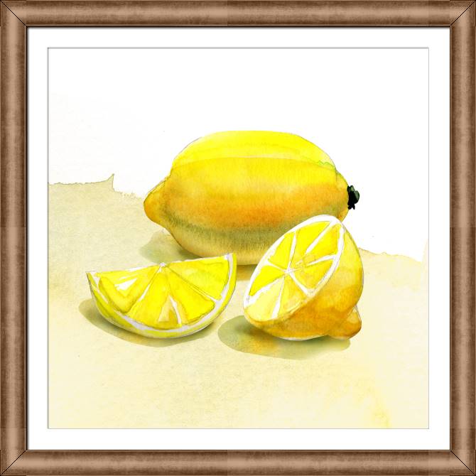 Картины в рамке, багете Series fruit акварель_4