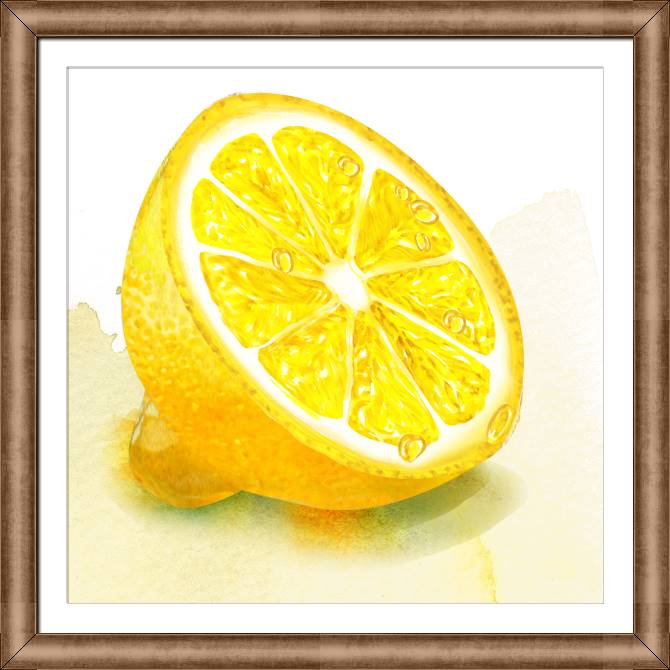 Картины в рамке, багете Series fruit акварель_7