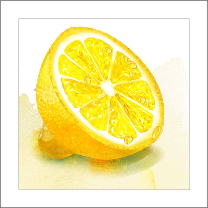 Картины, фото с паспарту Series fruit акварель_7