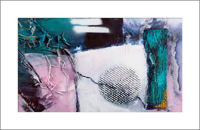 Paintings, photos from Passepartout Series abstract painting green фиолетовый_1