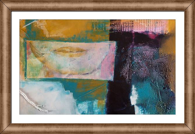 Картины в рамке, багете Series abstract painting green фиолетовый_3