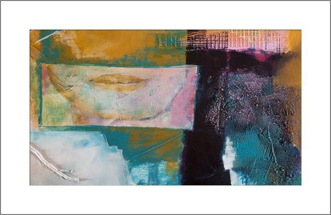 Paintings, photos from Passepartout Series abstract painting green фиолетовый_3