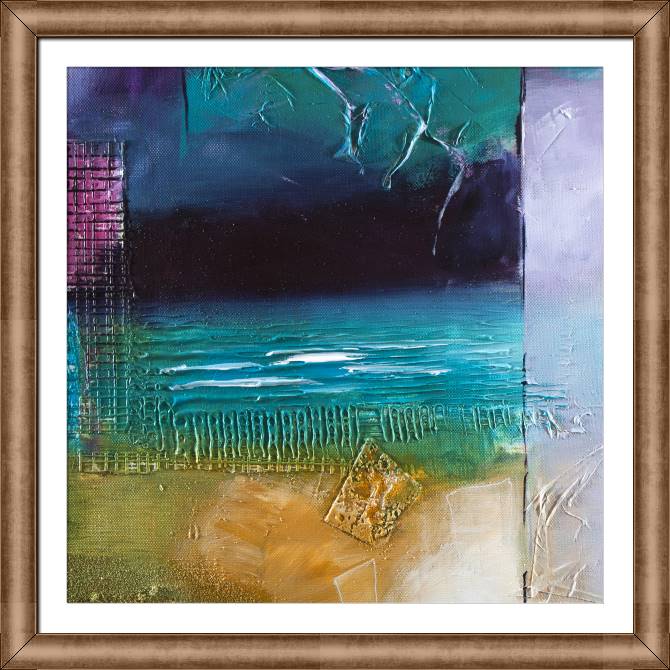 Картины в рамке, багете Series abstract painting green фиолетовый_4