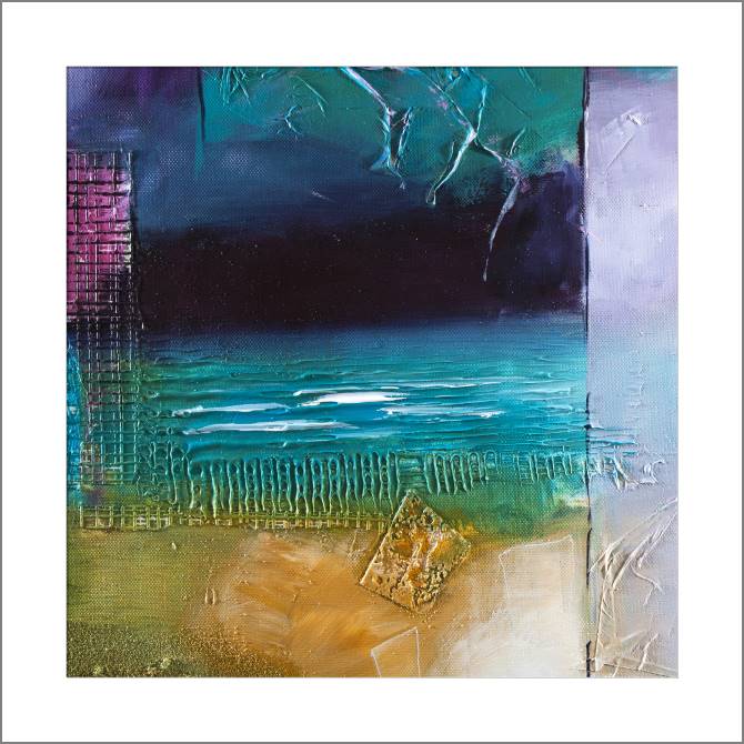 Paintings, photos from Passepartout Series abstract painting green фиолетовый_4