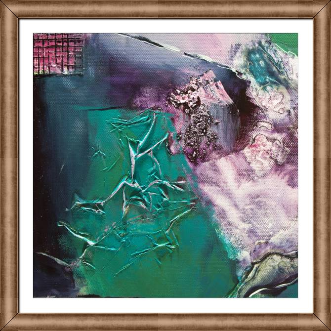 Картины в рамке, багете Series abstract painting green фиолетовый_5