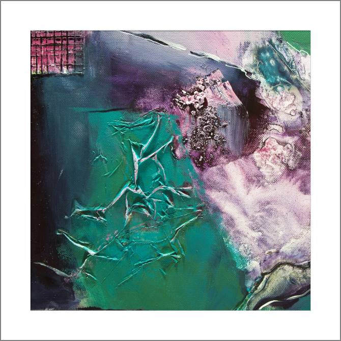 Paintings, photos from Passepartout Series abstract painting green фиолетовый_5