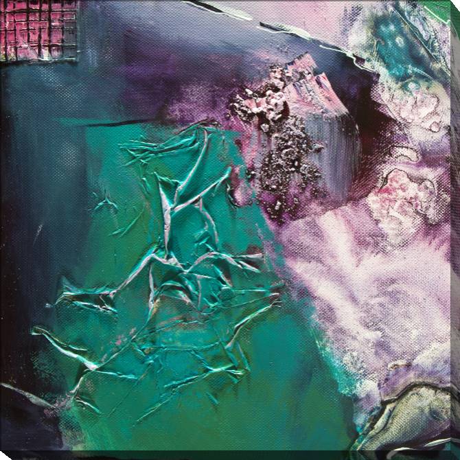 Картины на холсте Series abstract painting green фиолетовый_5